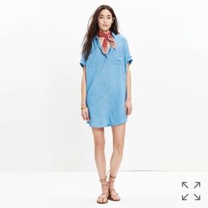 Denim courier shirtdress