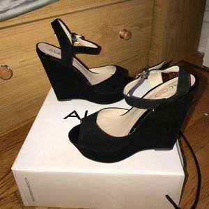 Aldo Suede Wedge Heels