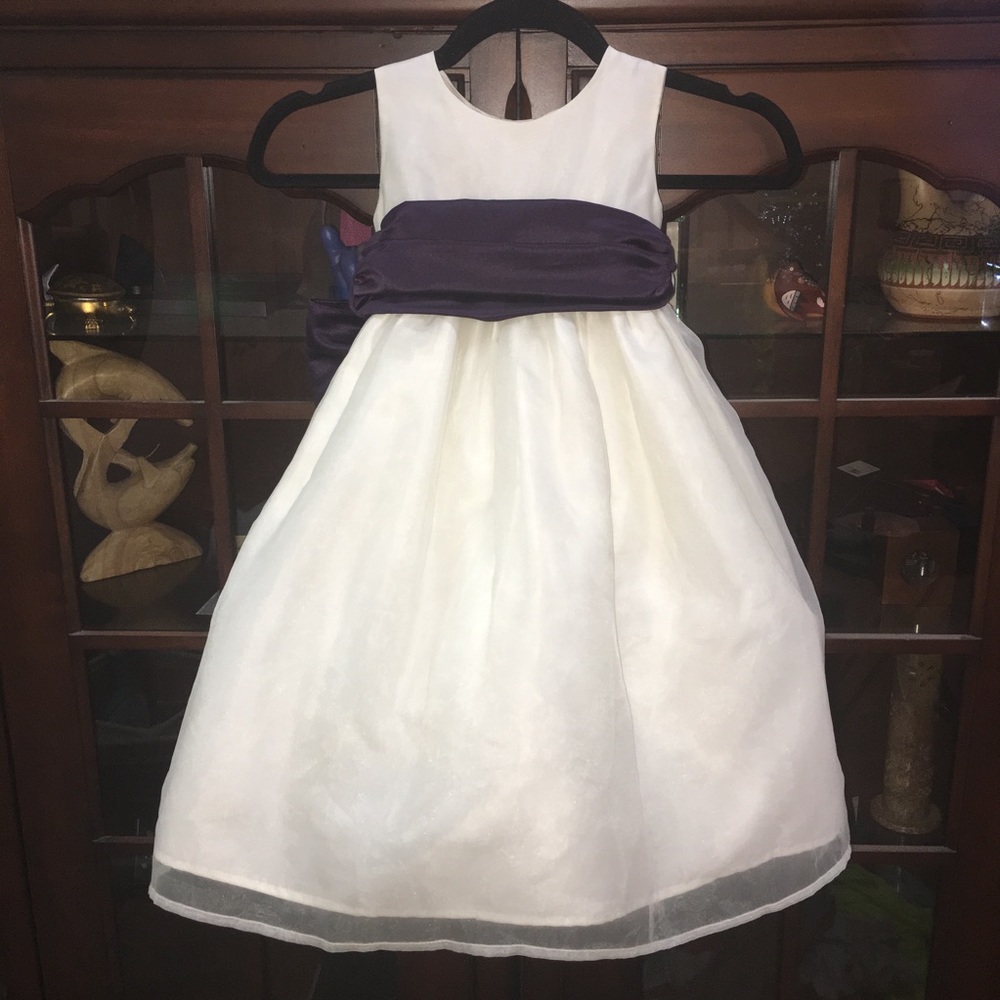 💐💗US Angel 409💗💐Lovely Ivory Flower-girl Dress