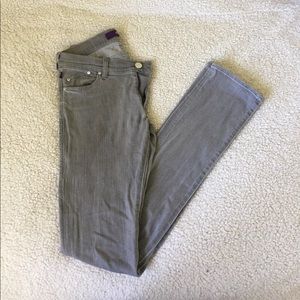 Gray long straight jeans