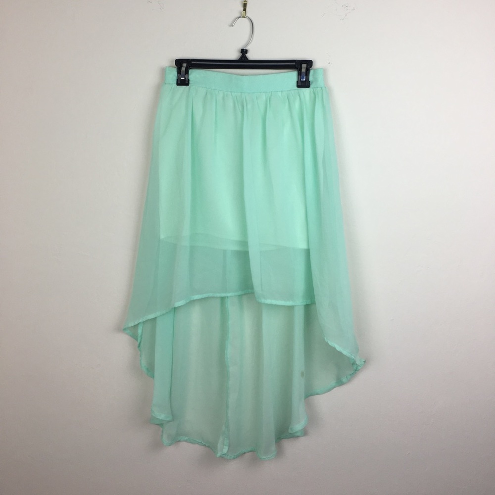 High Low Mint Green Skirt