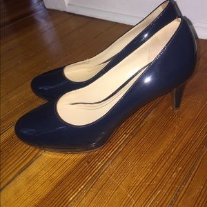 Cole Haan Nike Air Navy Patent Leather Pumps