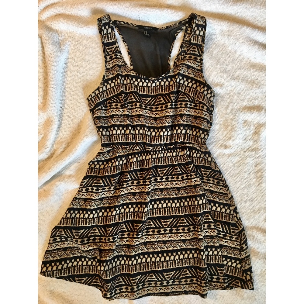 Tribal print mini dress