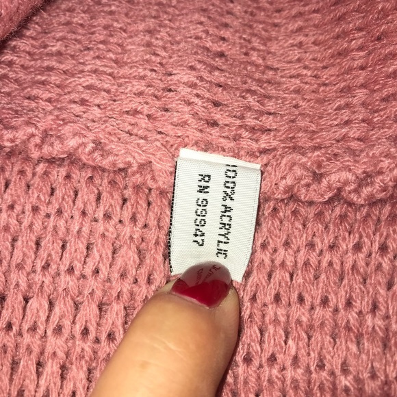 Mauve knit poncho - Picture 5 of 5