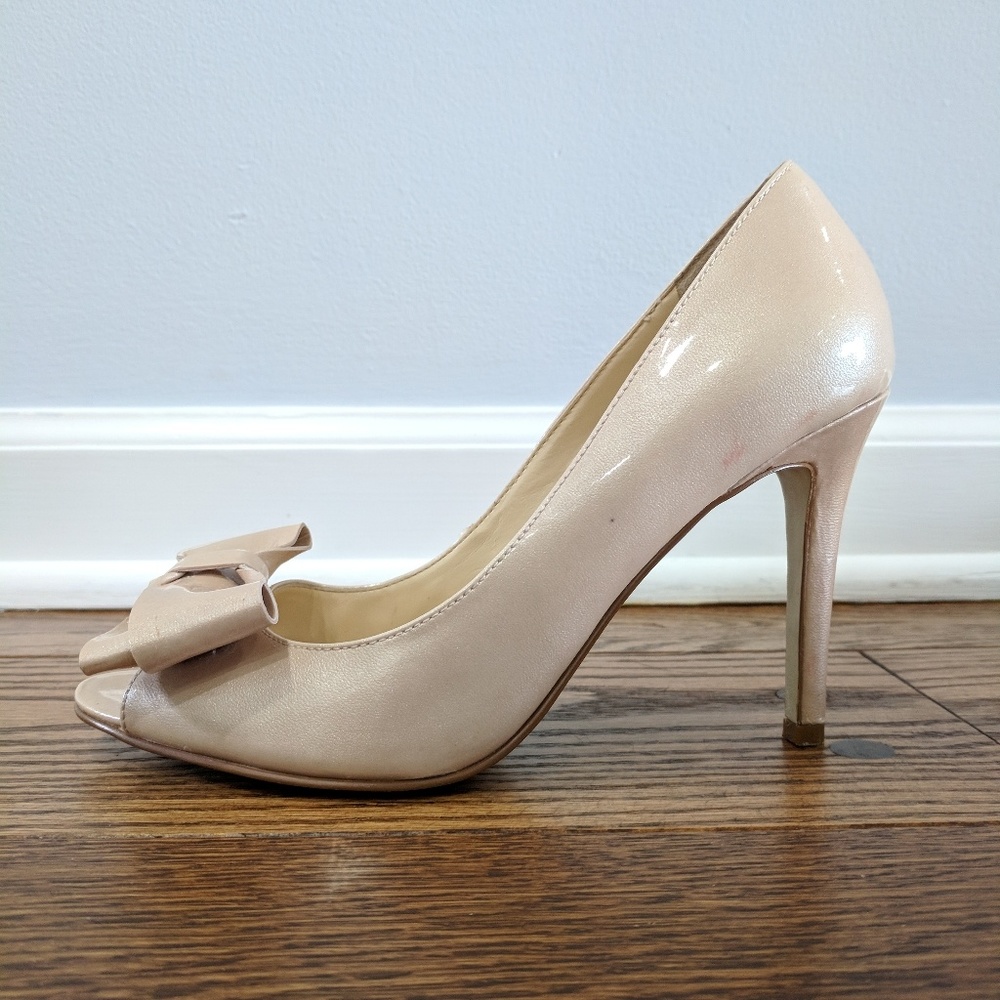 Enzo Angiolini Patent Leather Peep Toe Pumps
