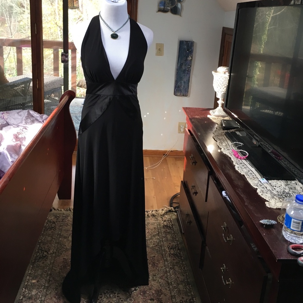 Flash Sale Sexy Back Vintage Black Dress