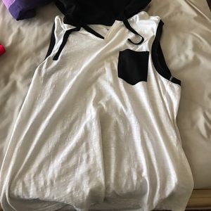 Men's bar III sleeveless hoodie t shirt