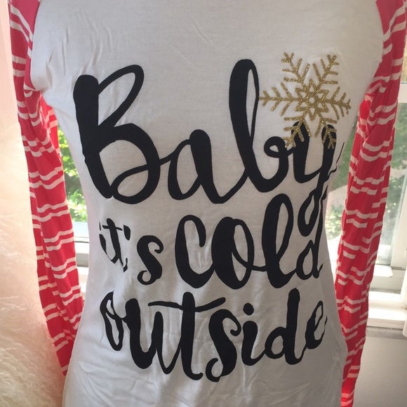 "Baby It's Cold Outside" Holiday Tee - Picture 2 of 5
