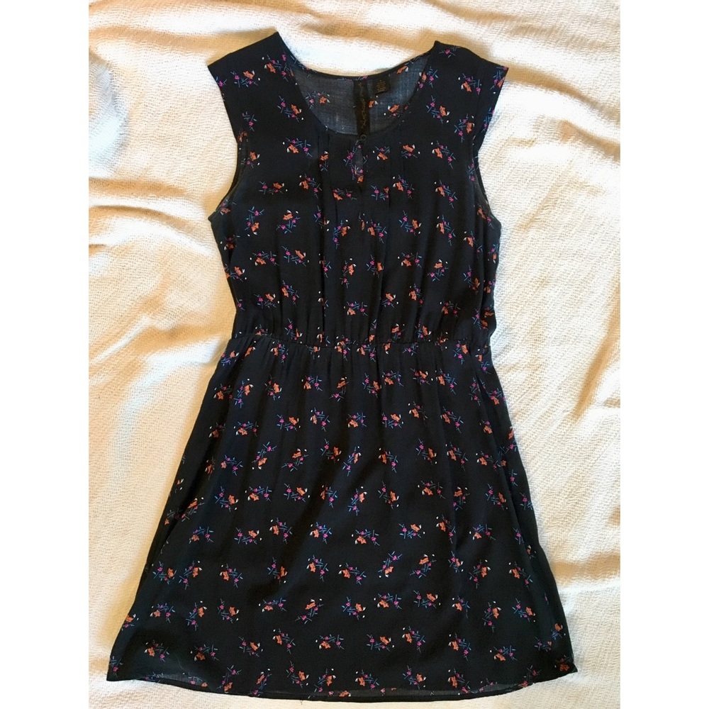 Mini floral dress - Navy