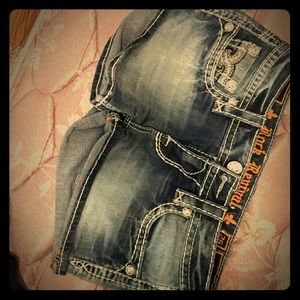 Rock revival jean shorts