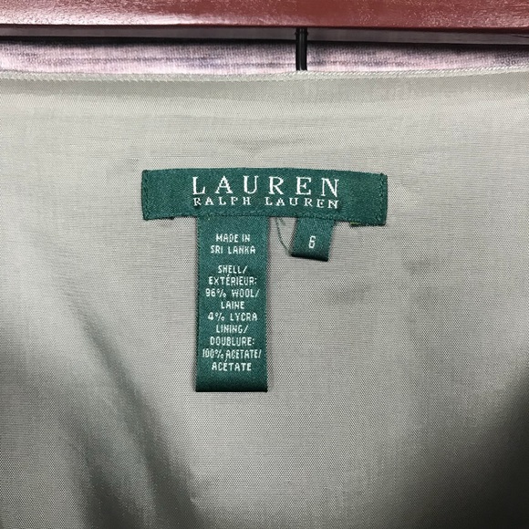 ⬇️ Ralph Lauren Size 6 Tan Pencil Skirt W/ Ruffle - Picture 5 of 7