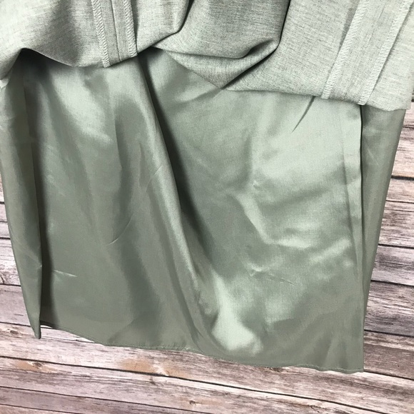 ⬇️ Ralph Lauren Size 6 Tan Pencil Skirt W/ Ruffle - Picture 7 of 7