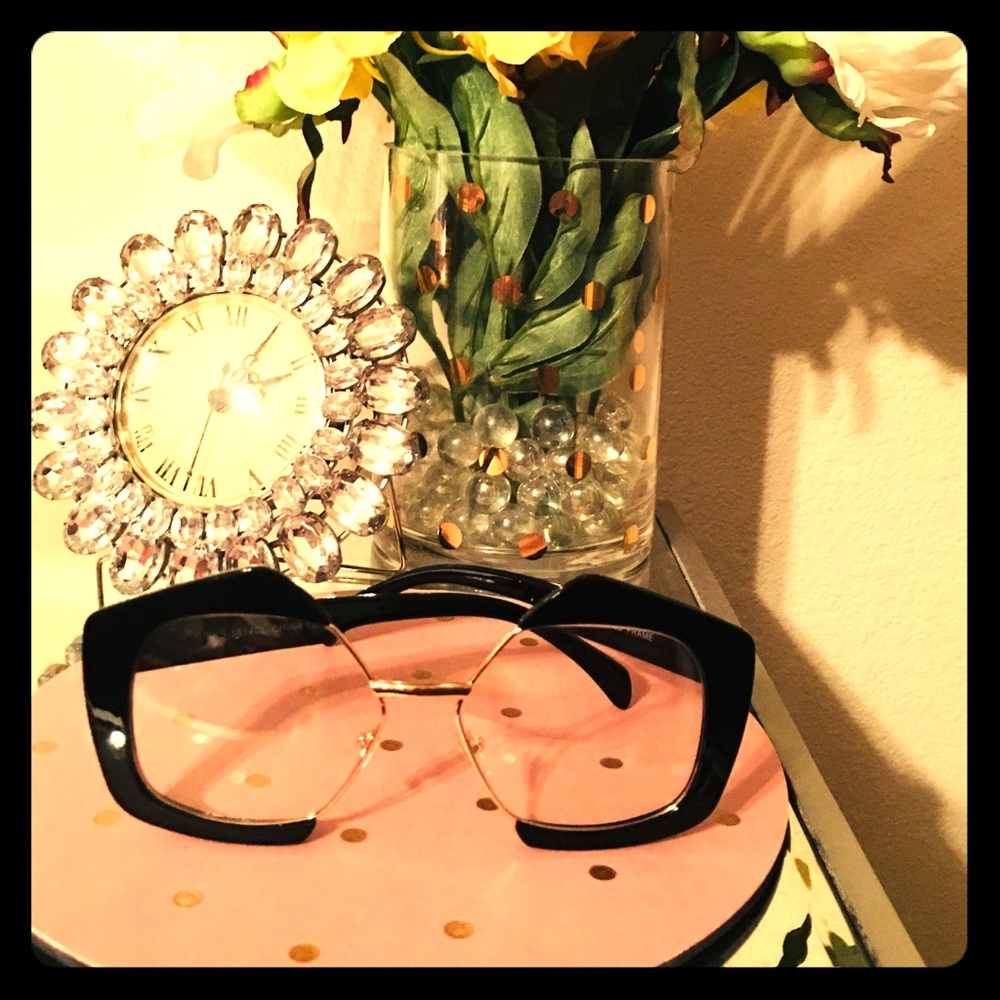“NWOT” Black &Gold Frames