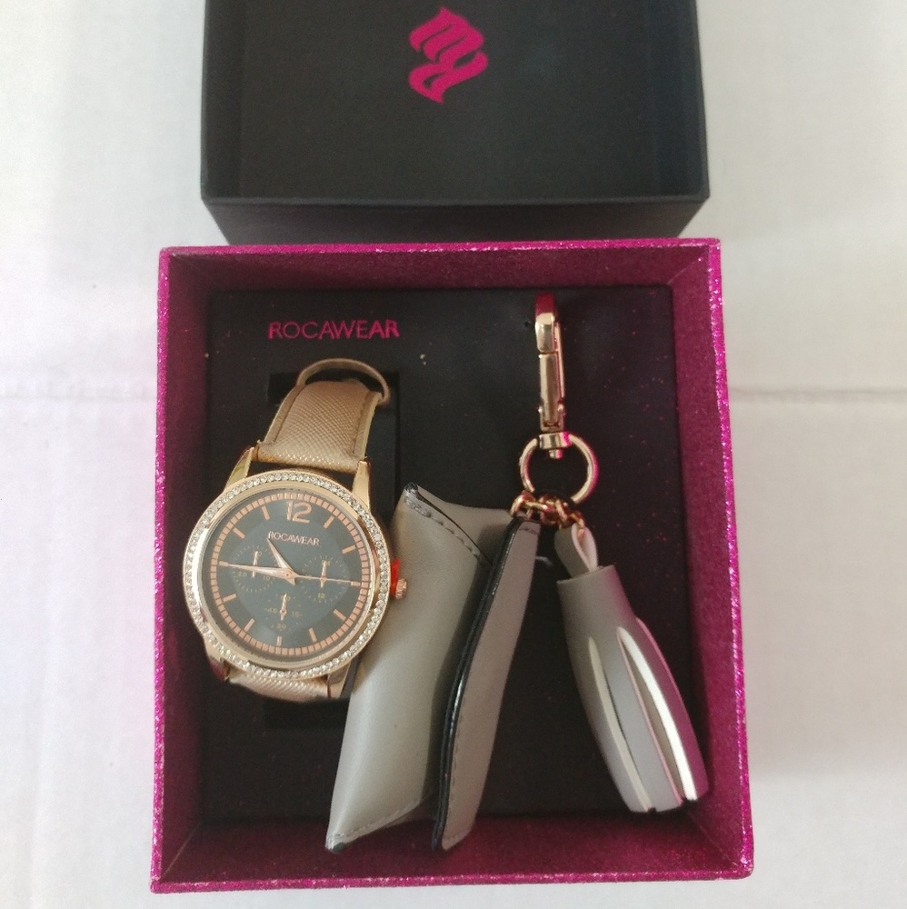 Rocawear Bling Watch Key Ring Set