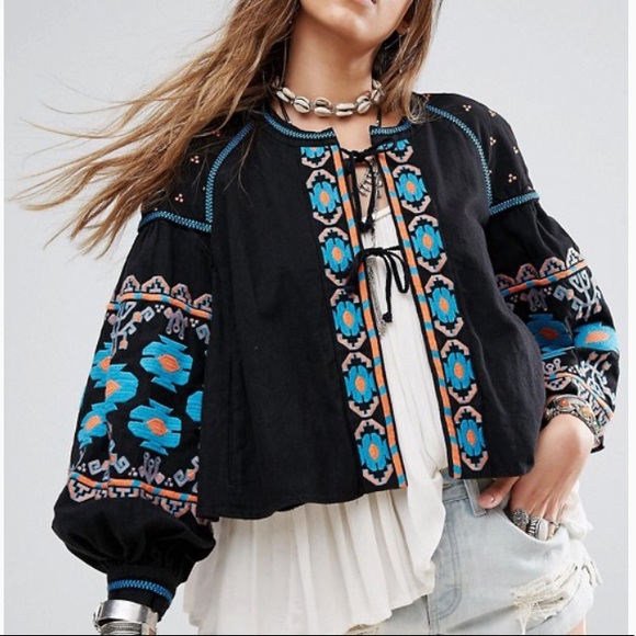 Embroidered Swing Jacket | Poshmark