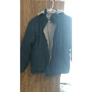 Navy Waterproof with Fleece-lining Jacket