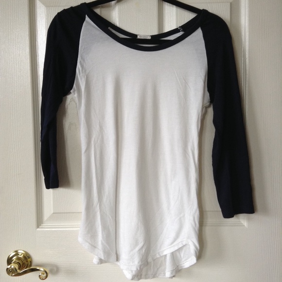 Long sleeve Brandy Melville/John Galt baseball tee - Picture 1 of 3