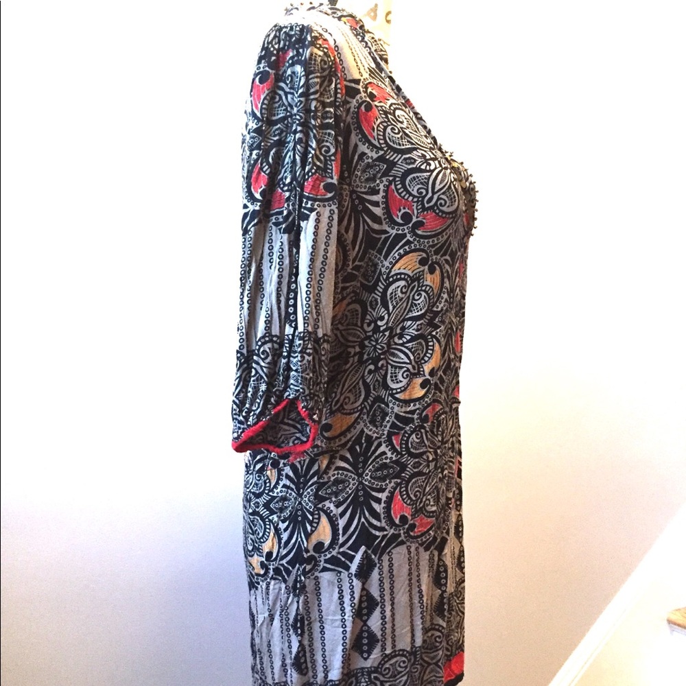 ⬇️$45 Angie Long Tunic Shift Dress Boho Gypsy Sm - Picture 4 of 8