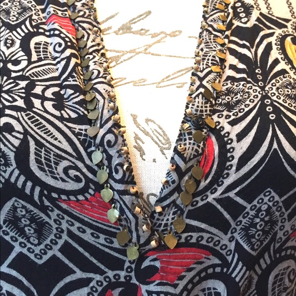 ⬇️$45 Angie Long Tunic Shift Dress Boho Gypsy Sm - Picture 3 of 8