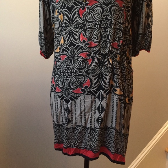 ⬇️$45 Angie Long Tunic Shift Dress Boho Gypsy Sm - Picture 7 of 8