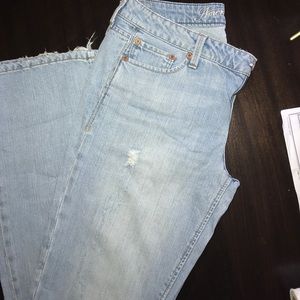 American Eagle Bootcut destructed jeans