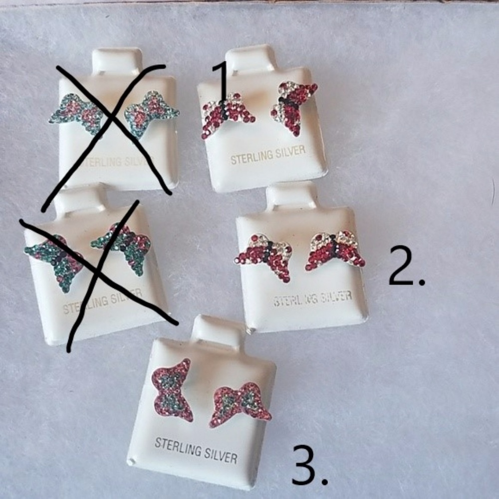 Sterling silver butterfly earrings