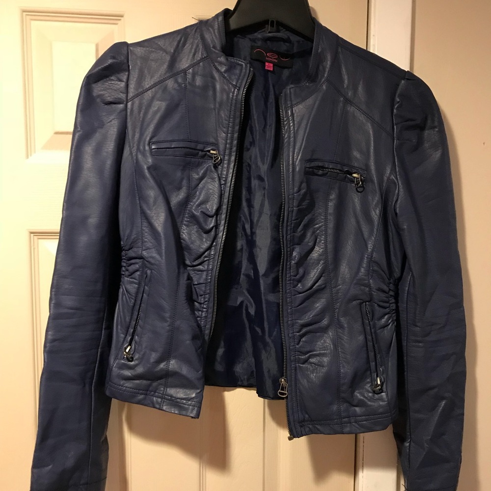 Faux Leather Moro-Biker Style Jacket