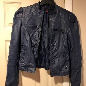 Faux Leather Moro-Biker Style Jacket