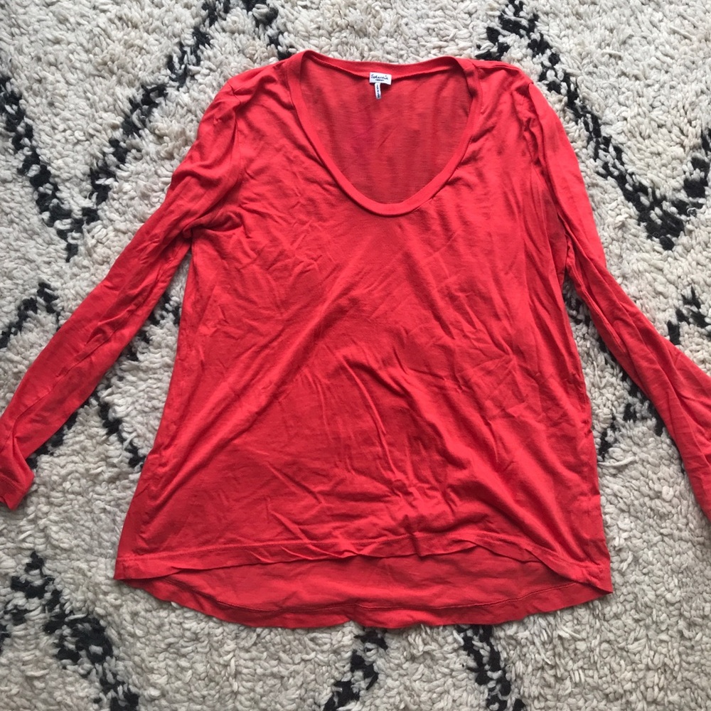 Splendid Orange Long Sleeve Tee - M