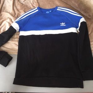 Authentic adidas tri color crew neck