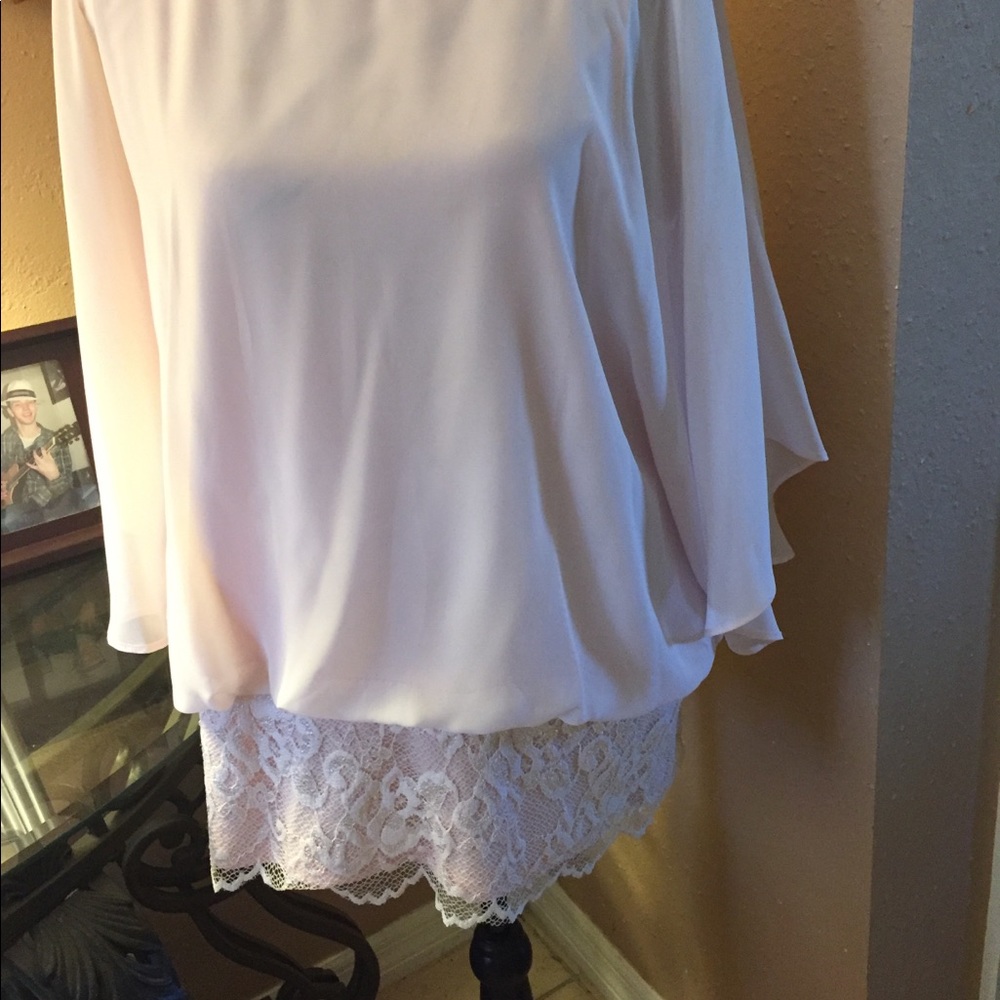 Beautiful pink sheer blouse