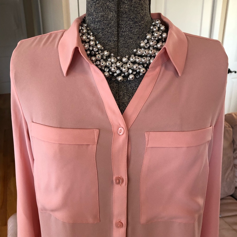 NWT Size XS ROSE PINK BLOUSE - Picture 2 of 4