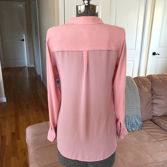 NWT Size XS ROSE PINK BLOUSE - Picture 3 of 4