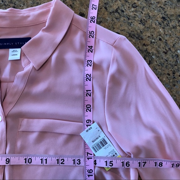 NWT Size XS ROSE PINK BLOUSE - Picture 4 of 4