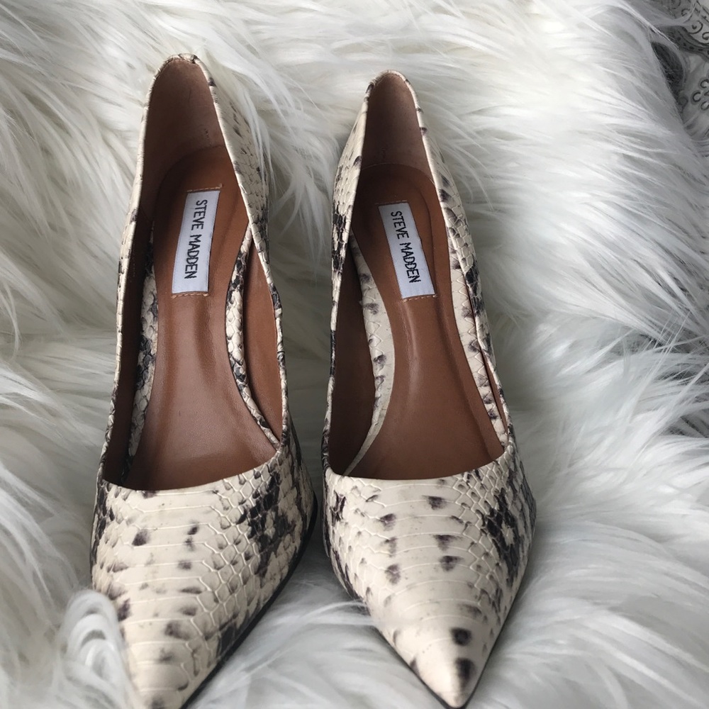 Steve Madden Heels Snake Print