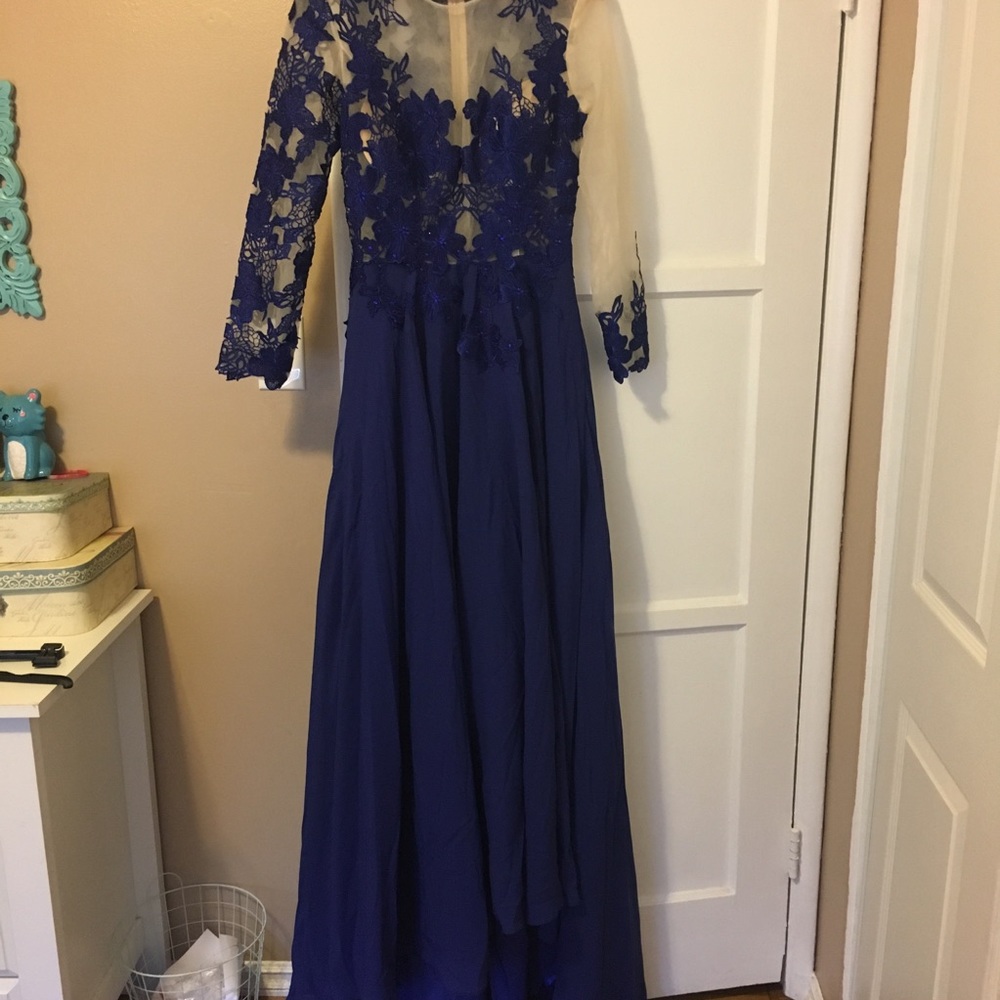 Royal blue gown
