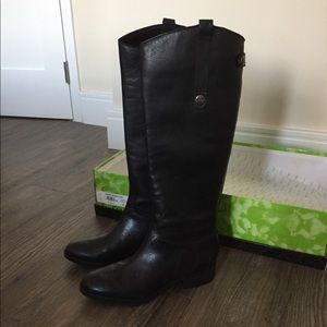 Sam Edelman Penny Leather Black Riding Boots