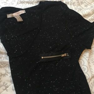 Black Marled Vneck