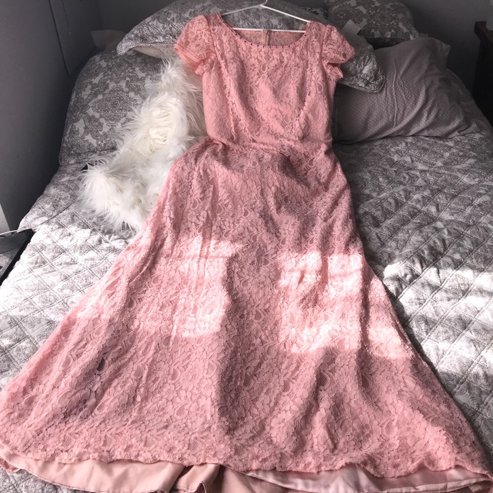 Blush pink bridesmaid dress