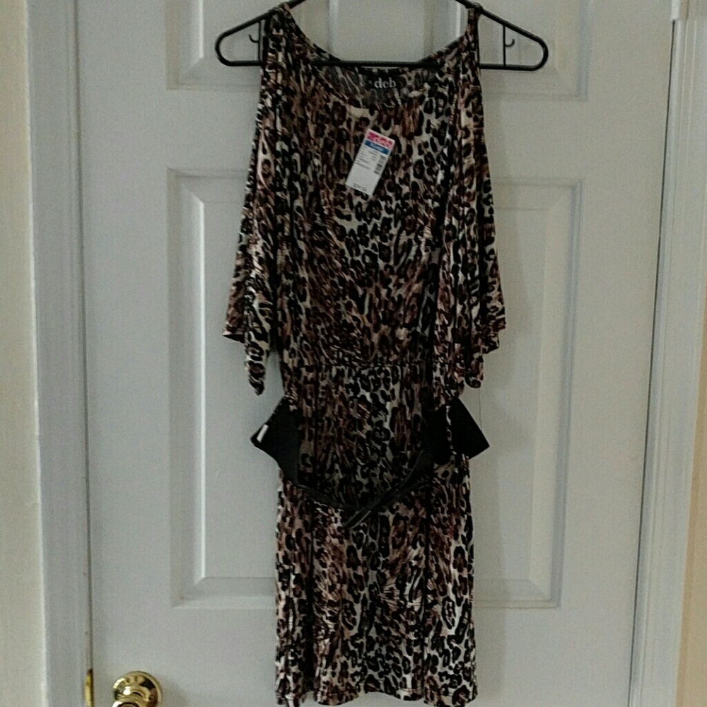 Leopard print tunic dress
