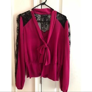 Rampage fuchsia blouse
