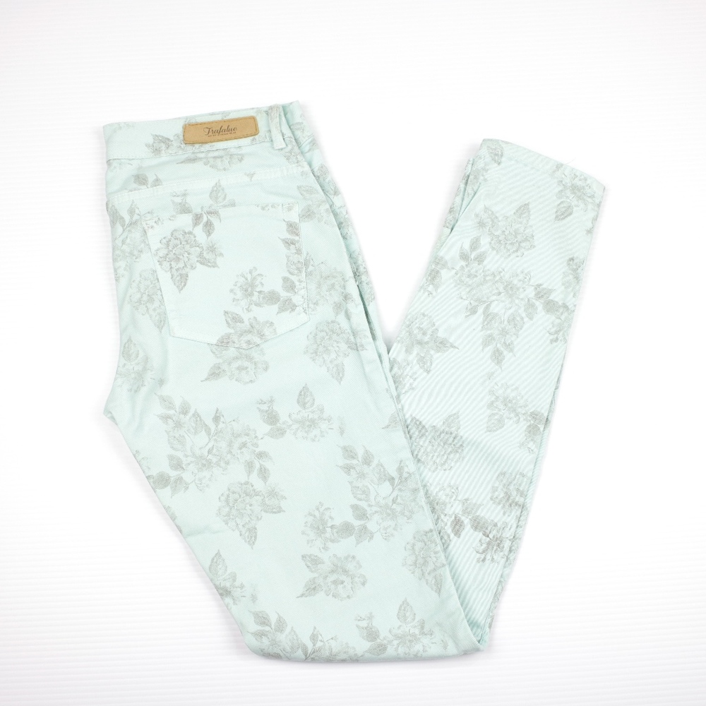 Zara Trafaluc Mint Green Low Waist Skinny Pants