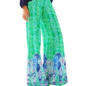 Lilly Pulitzer flowy pants.