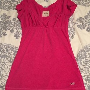 Hollister pink V-neck top
