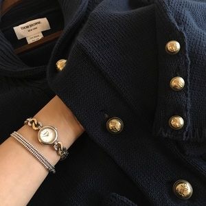 *** Thom Browne genuine cardigan with gold buttons