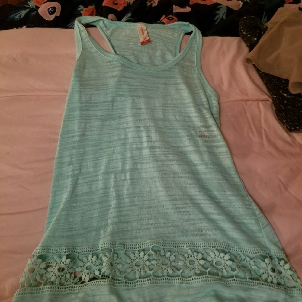 Seafoam green loose tank