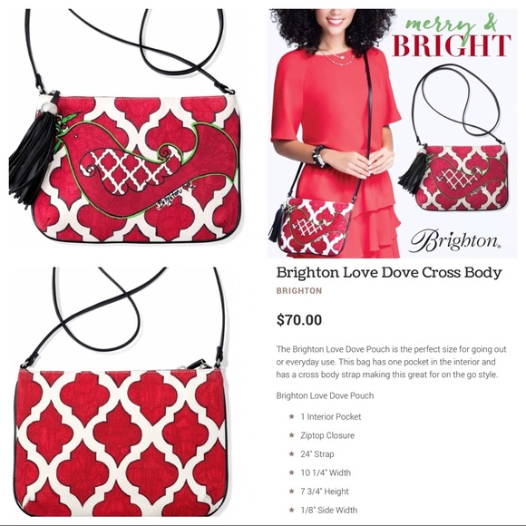 HP 11/29 NWT BRIGHTON Love Dove Pouch Crossbody - Picture 2 of 8
