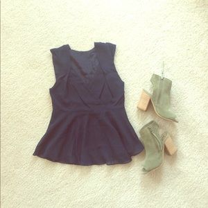 Skies Are Blue (Stitch Fix) Tesia Peplum Blouse