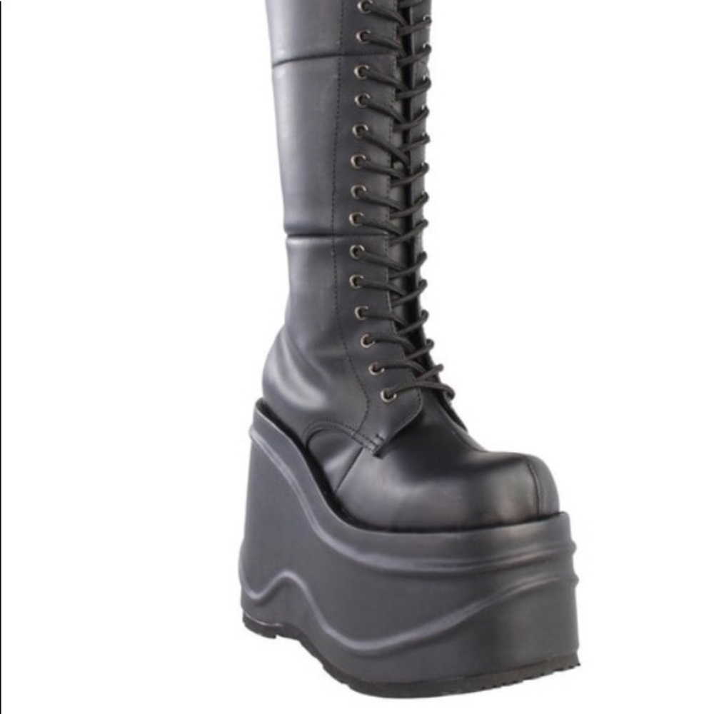 Demonia Wave platform boots