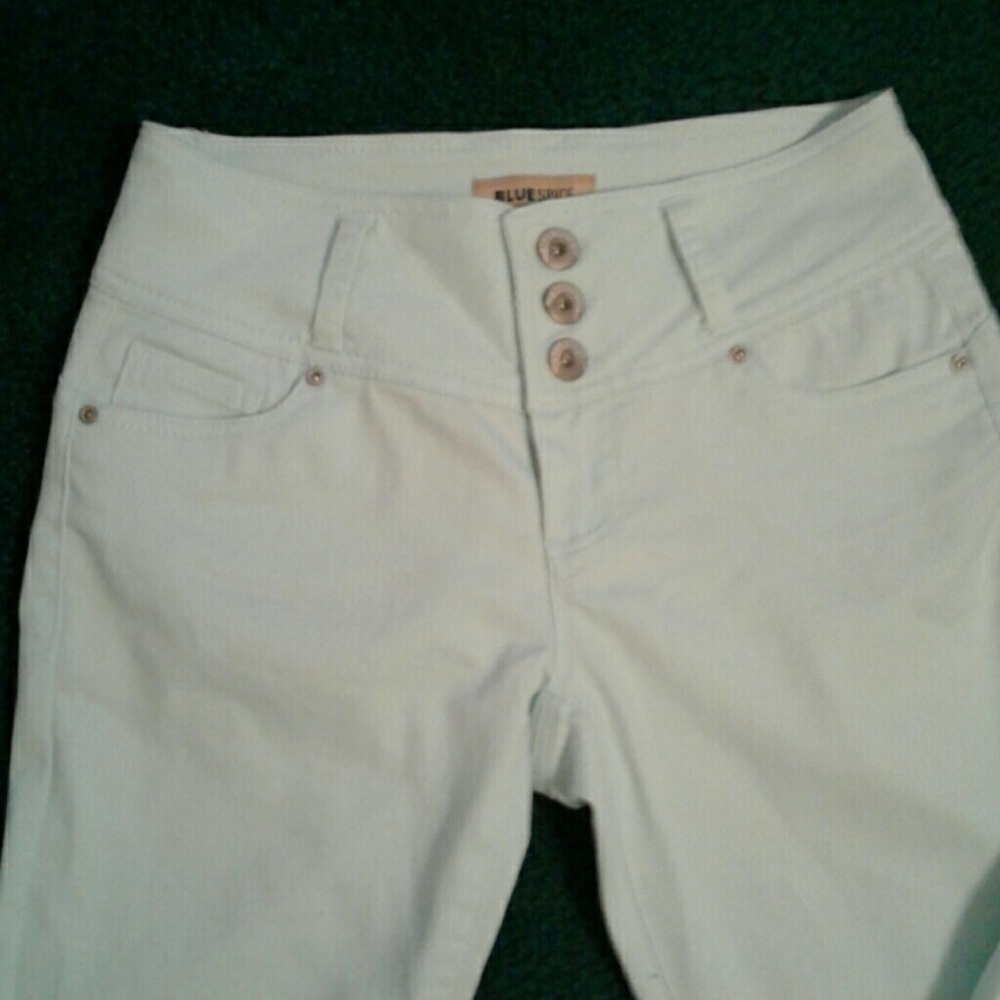 "Blue Spice" Mint Green Jeans/Pants.  Cute! 5